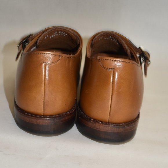 Allen Edmonds Plymouth Single Monk Strap Dress Shoe Walnut Brown Size 11 D - Picture 7 of 11